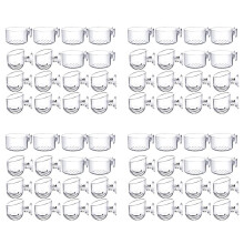 64 Pièces Tasses pour Plantes Aquatiques, Pot de Plantes Aquatiques en Acrylique Transparent avec Aspiration, Décoration D'Aquarium 2 Formes