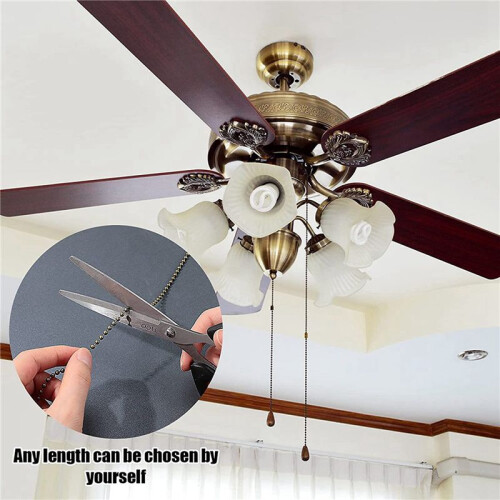 36 Pieces Ceiling Fan Pull Chain Extender Bronze Fan Chain Extension 12/24/ 36 Inches Extra Long Ceiling Fan Pull Chain 2