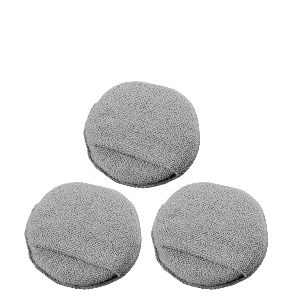 Car Wax Applicator Pads Set 3Pcs Microfiber Polishing Pads For Scratch Waxing And Multisurface Detailing Grey 9330225962991
