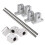 2X Horizontal 8mm Dia Linear Motion  Bearing Slide Bushing 200mm Linear Shaft Optical Axis with Rod Rail Support Set 5