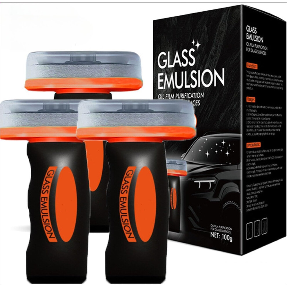 Car Windshield Cleaner And Glass Oil Film Remover With Hydrophobic Antifog Coating, 3Pcs 100Ml Set 9330225963066