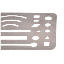 3X Stainless Steel 27 Patterns Erasing Drawing Drafting Tool Shield