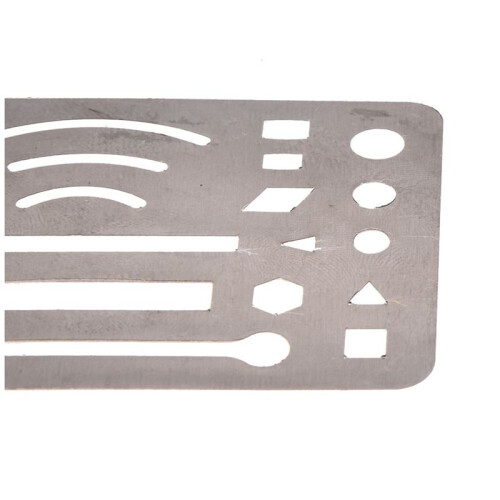 3X Edelstahl 27 Patterns Zeichenwerkzeug Loeschen/ Beseitigen 2
