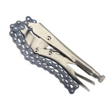 2pcs 10 Inch Chain Vise Clamp Plier Locking Grip Wrench Oil Filter Pipe 16.5 Inch Chain Length