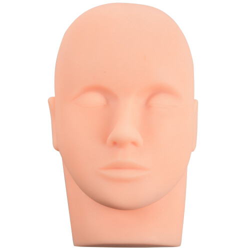 Mannequin Flat  Silicone Practice False Eyelash Extensions Makeup Model Massage Training 1