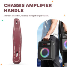 Pure Vintage Amplifier Handle - Brown, Stitched Leather