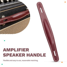 Pure Vintage Amplifier Handle - Brown, Stitched Leather