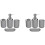 8 Pcs Plastic Bathroom Accessory Set,Bath Toilet Brush Accessories Set with Toothbrush Holder,Toothbrush Cup(Grey) 1