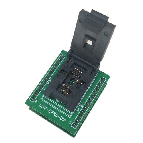 2X QFN8 DFN8 WSON8 Programming Socket Pin Pitch 1.27mm IC Body Size 6X8 mm Clamshell Test Socket ZIF Adapter Socket 1