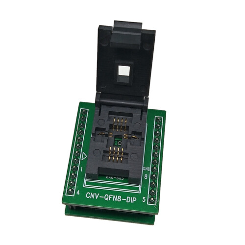 2X QFN8 DFN8 WSON8 Programming Socket Pin Pitch 1.27mm IC Body Size 6X8 mm Clamshell Test Socket ZIF Adapter Socket 2