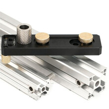 Track Drill Guide with Sliders Countersunk Step Drill Guide Punch Connection Tool Hole Punching Guide Tools Punch Aid
