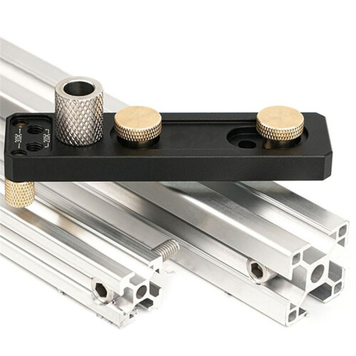Track Drill Guide with Sliders Countersunk Step Drill Guide Punch Connection Tool Hole Punching Guide Tools Punch Aid 2