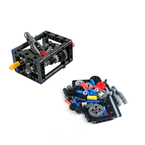 DIY 5Speed Manual Transmission Model Kit with Differential, STEM Gearbox Building Blocks for Learning