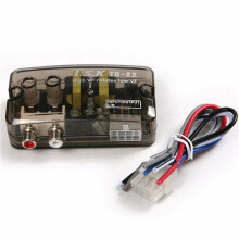 2X 12V Auto Car Audio Converter RCA Stereo High to Low Adjustable Frequency Cable Speaker Level Converter Adapter