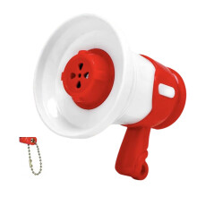 Voice Changer Megaphone Keychain with Microphone and Music, Fun Mini Bullhorn Toy