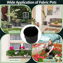 10 Pcs Grow Bags 5 Gallon Plant Grow Bags Multi-Purpose Nonwoven Fabric Pots with Handles,Outdoor Garden Plant Pots