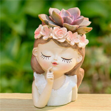 2X Small Fairy Succulent Plant Pot Kit with Drainage Hole 4 Inch Indoor Cactus Pot Unique Cute Flower Vases Decor D