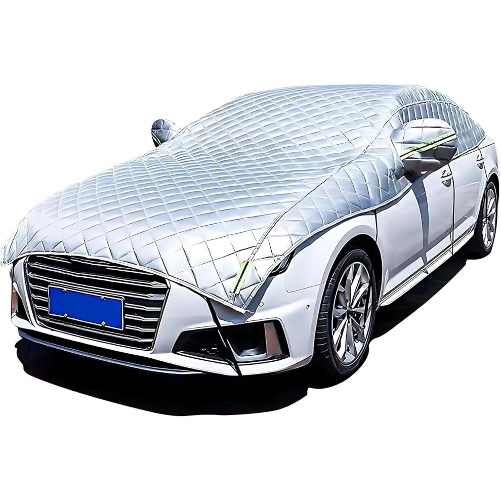 Car Windshield Cover For Porsche 718 2012Â2024, 4ÂLayer Cotton AllâWeather Snow And Uv Protector Silver/White 9771547547471