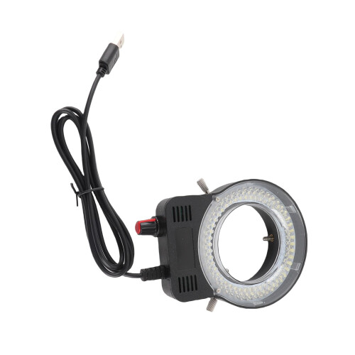 LED Ring Light for Microscope 144 LED Adjustable Brightness USB Powered Shadow Illumination 1