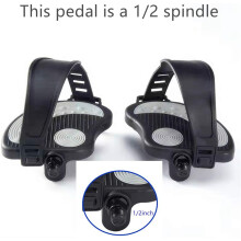 Exercise Bike Pedals with Straps for Spin Bike and Indoor Stationary Exercise Bike, 9/16inch