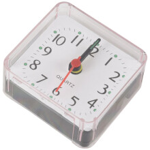 2Pcs Portable Cute Cartoon Multi-Function Table Clocks(White)