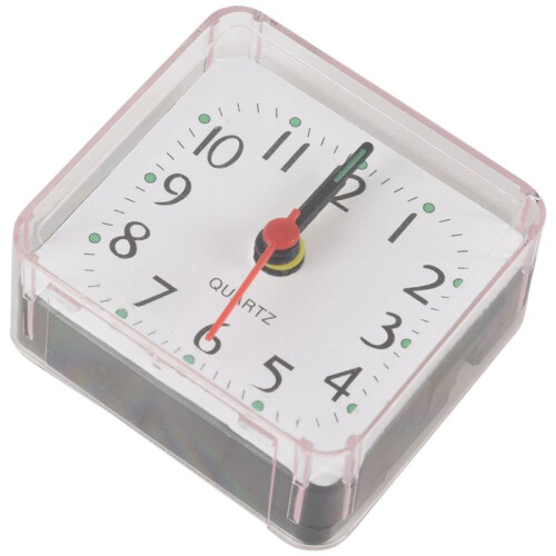 2Pcs Portable Cute  Cartoon Multi-Function Table Clocks（White）