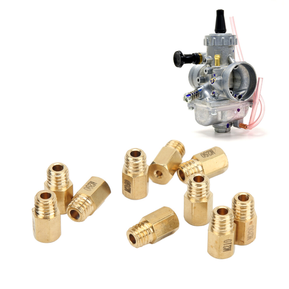 10Pcs Brass Main Jet Set For Mikuni Vm Tm Tmx Carburetors 200-290 8781390495974