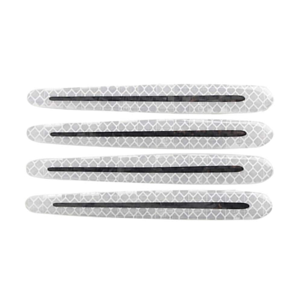 4Pcs Car Door Handle Protector And Mirror Bowl Reflective Sticker, Carbon Fiber Scratch Protection Film, Universal Fit 9771547547549