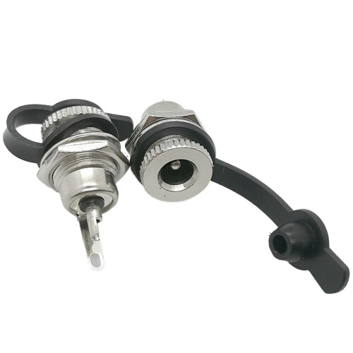 10Pcs 5.5mm x 2.1mm DC Power Jack DC099 Waterproof Metal Threaded Panel Mount Socket for CCTV LED