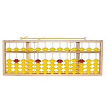 13 Column Wooden Abacus for Kids Math Learning with Clear Bead Layout and Durable Frame