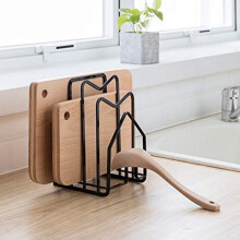 2X Cutting Board Rack Chopping Board Organizer Stand Holder Kitchen Countertop Pots Pan Lids Rack Organizer Flat Steel
