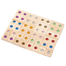 Wooden Building Blocks Set for Kids Colorful Wood and Acrylic Stacking Toy Boosts Creativity and Motor Skills