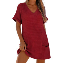 Fashion Beach Cover Top for Women Ensures Cool-Claret M