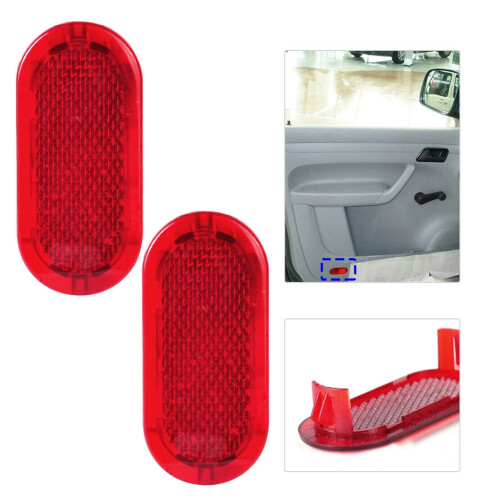4Pcs Red Interior Door Panel Warning Light Cap Reflector for  Beetle Caddy  6Q0947419 1