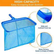 Pool Skimmer,Pool Skimmer Net,Swimming Pool Leaf Skimmer Net Larger Capacity Pool Net for Cleaning,Debris Pickup Removal
