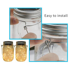 16x Manijas de Alambre de Acero Inoxidable para Tarro de Cristal, Ganchos de Tarros de Cristal Plata Tarros No Incluidos