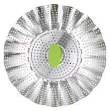 Stainless Steel Folding Steam Basket Kitchen Utensil Silver 283g-376g