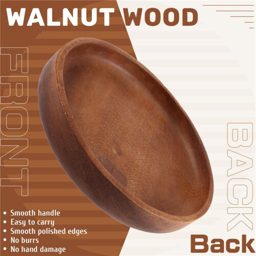 Walnut Tray, Solid Wood Rectangular Household Fruit Dessert Tray, Japanese-Style Disc Dry Bubble Tray Tea Tray. 2