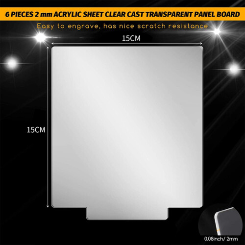 Acrylic Sheet Clear Cast for LED Light Base Table Signs DIY Display Projects  LED Lights for Projects 12 Pieces 1