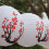24 Pacote de 12 Polegadas Flores de Cerejeira Vermelha Lanterna de Papel Branco Redondo ChinêS Lâmpada de Papel JaponêS 8