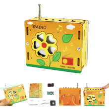 STEM Educational Toy Kit DIY FM Radio Wooden 3D Puzzle for Kids and Teens Handson Learning