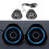 USB Desktop Speakers Wired with LED Light, Black/Blue 5