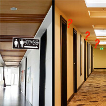 Placas de Banheiro para Empresas Placas de Banheiro para Homens e Mulheres Unissex, Alumínio Espesso, Fácil Instalação, Interno/Externo