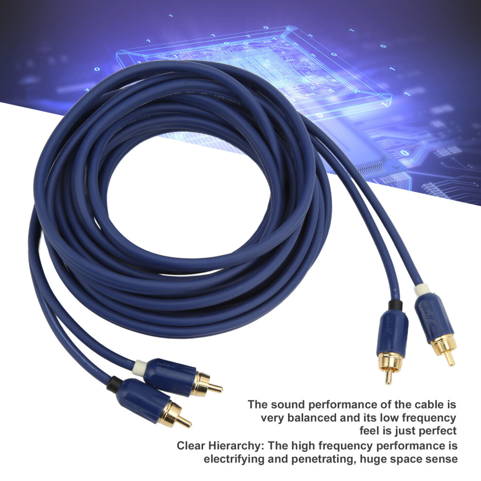 5M Rca Audio Cable Pure Copper Blue 7293282765504