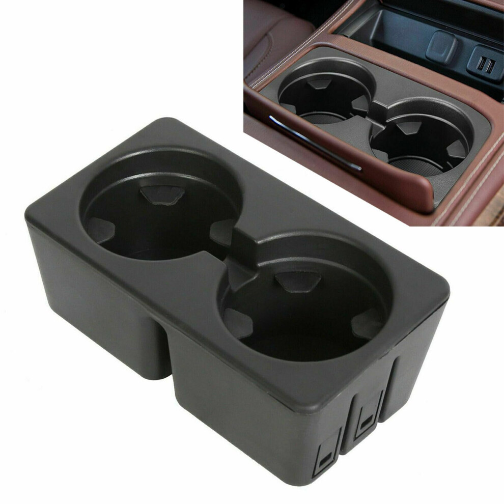 Cup Holder Insert Front Console Dual Cup Holder Abs Replacement For Gmc Chevy Cadillac 2007Â2014 Black 9092120175554