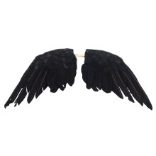 3X Halloween-Stödfjädrar Kråkfågel Stor 25X40cm Spridande Vingar Svart Crow Leksak Modell Leksak,Performance Prop
