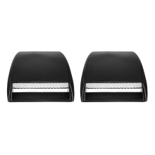 2X Universal Car Auto Noir Décoratif Air Flow Intake Scoop Bonnet Vent Cover Hood