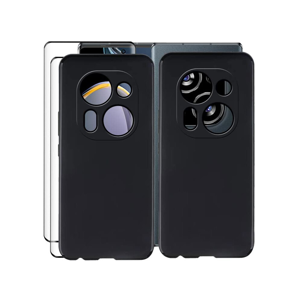 Case For Tecno Phantom X2 With 2 Tempered Glass, Shockproof Tpu Slim Cover 6.8 Inch Full Edge Protection 9330225963974