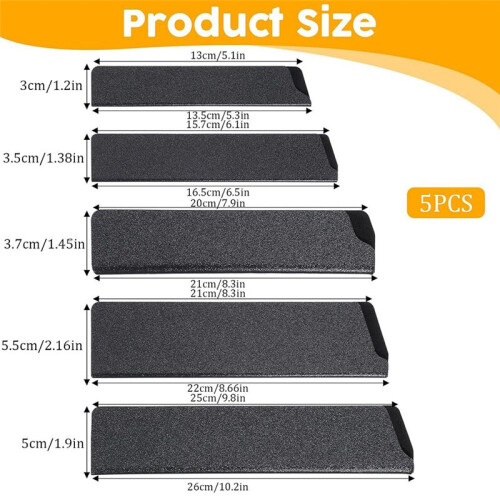 5 PCS Knife Guard Set, Universal Blade Covers, Knife Protector Sleeve with -Lined Abs Plastic Sheath 2