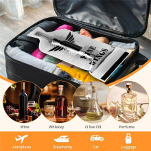 Wine Bags for Travel, 6 Pack Reusable Wine Bottle Travel Protector Bags, Airplane Car Cruise,Double Layer Leak Proof